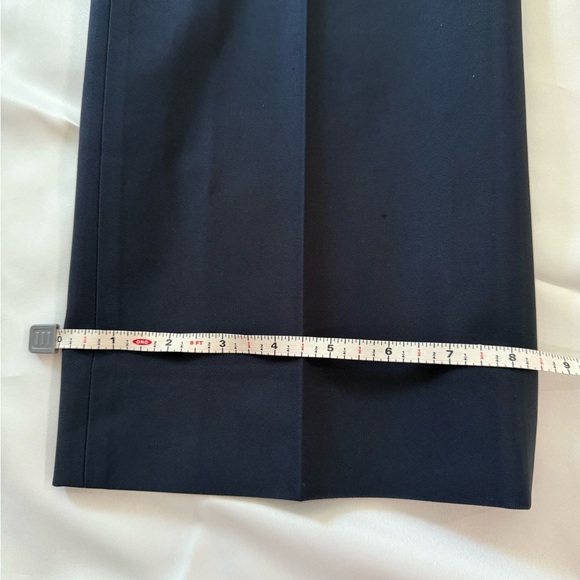 Prada Navy Straight-Leg Trousers Size 44 Designer Women’s Pants Sleek & Stylish - Picture 6 of 13